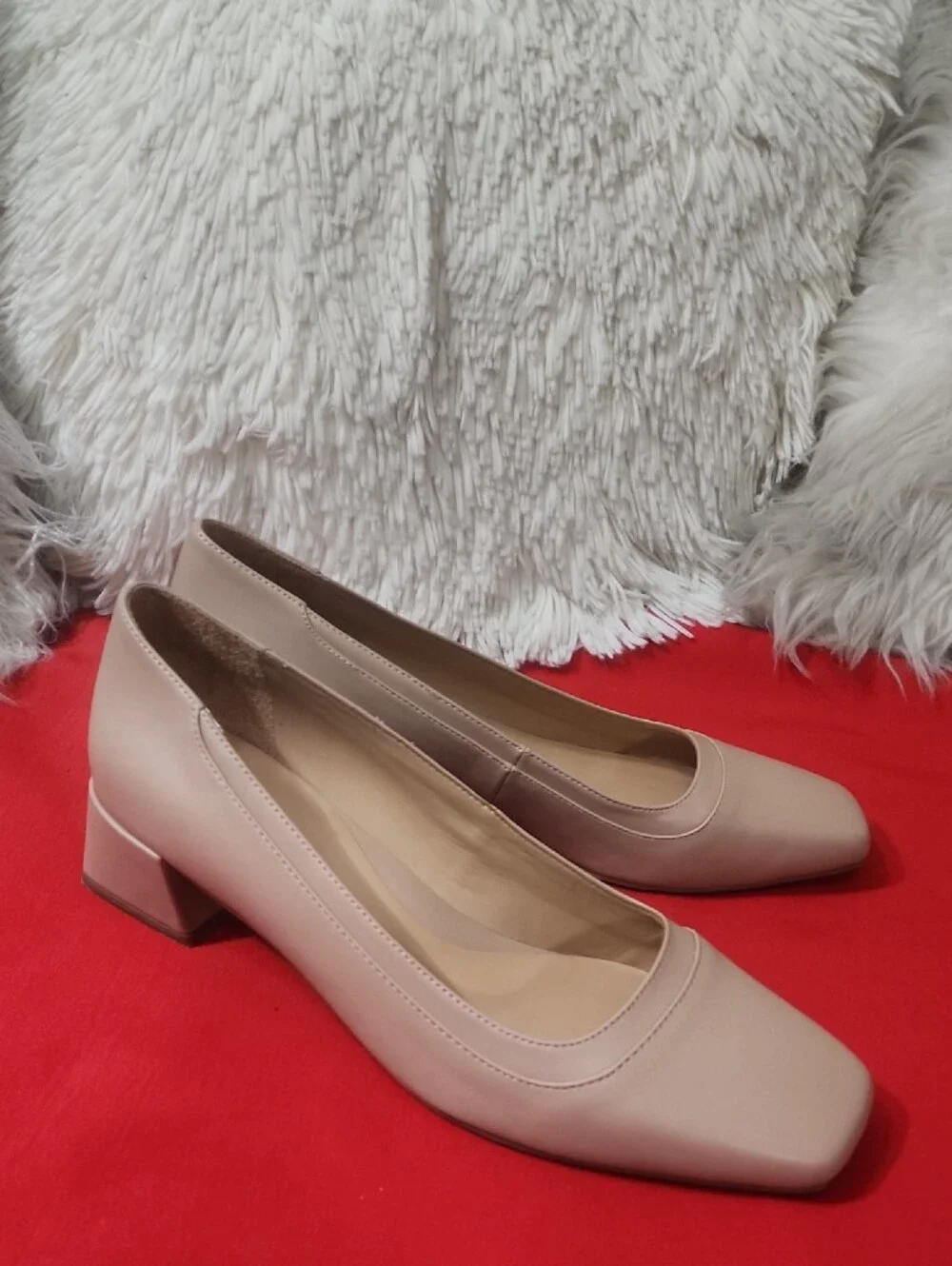 Naturalazer Women's Huntley Square Toe Block Blush Nude